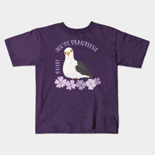 SeaGull - Gull You’re Beautiful Kids T-Shirt by Suneldesigns
